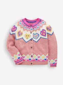Boden Cardigan Heart Edie Fair Isle