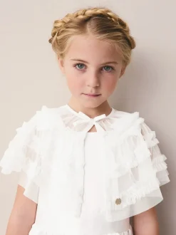 Laura Ashley Cardigan cape en maille de demoiselle d’honneur à volants Outlet