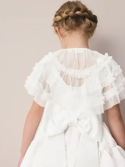 Laura Ashley Cardigan cape en maille de demoiselle d’honneur à volants Outlet