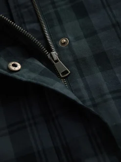 Next Carreaux bleu marine - Veste Hertiage avec col en velours côtelé Discount