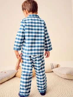 Next Carreaux bleu/blanc - Pyjama boutonné (9 mois-10 ans) Hot