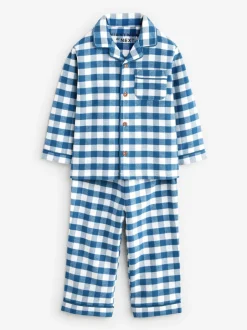Next Carreaux bleu/blanc - Pyjama boutonné (9 mois-10 ans) Hot