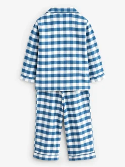 Next Carreaux bleu/blanc - Pyjama boutonné (9 mois-10 ans) Hot