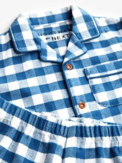 Next Carreaux bleu/blanc - Pyjama boutonné (9 mois-10 ans) Hot