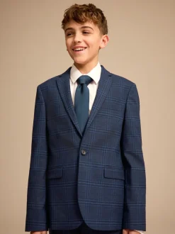 Next - Veste de costume (3-16ans) Carreaux bleu/bleu marine Sale
