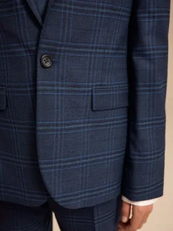 Next - Veste de costume (3-16ans) Carreaux bleu/bleu marine Sale