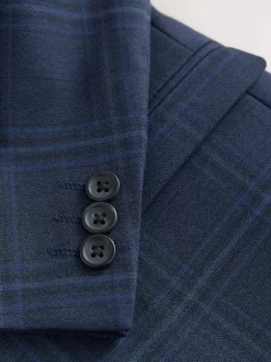 Next - Veste de costume (3-16ans) Carreaux bleu/bleu marine Sale