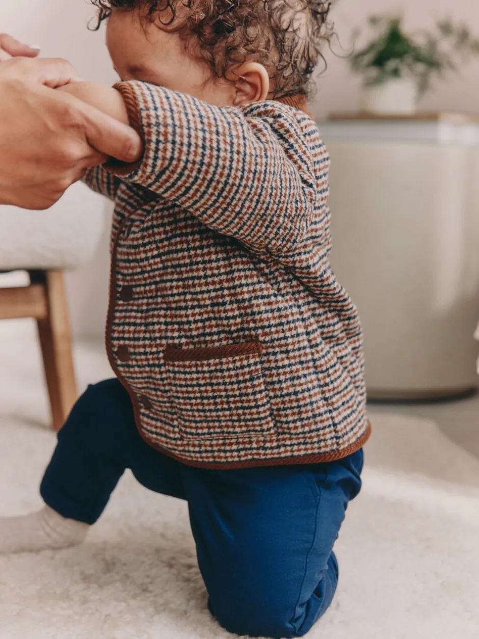 Next Carreaux Marron Heritage - Veste matelassée à col en velours côtelé pour bébé (0mois2ans) Hot