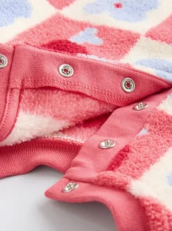 Next Carreaux rouge/violet - Ensemble de Hauts et Leggings en polaire Bébé 2 pièces (0mois-2ans) Best