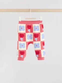 Next Carreaux rouge/violet - Ensemble de Hauts et Leggings en polaire Bébé 2 pièces (0mois-2ans) Best