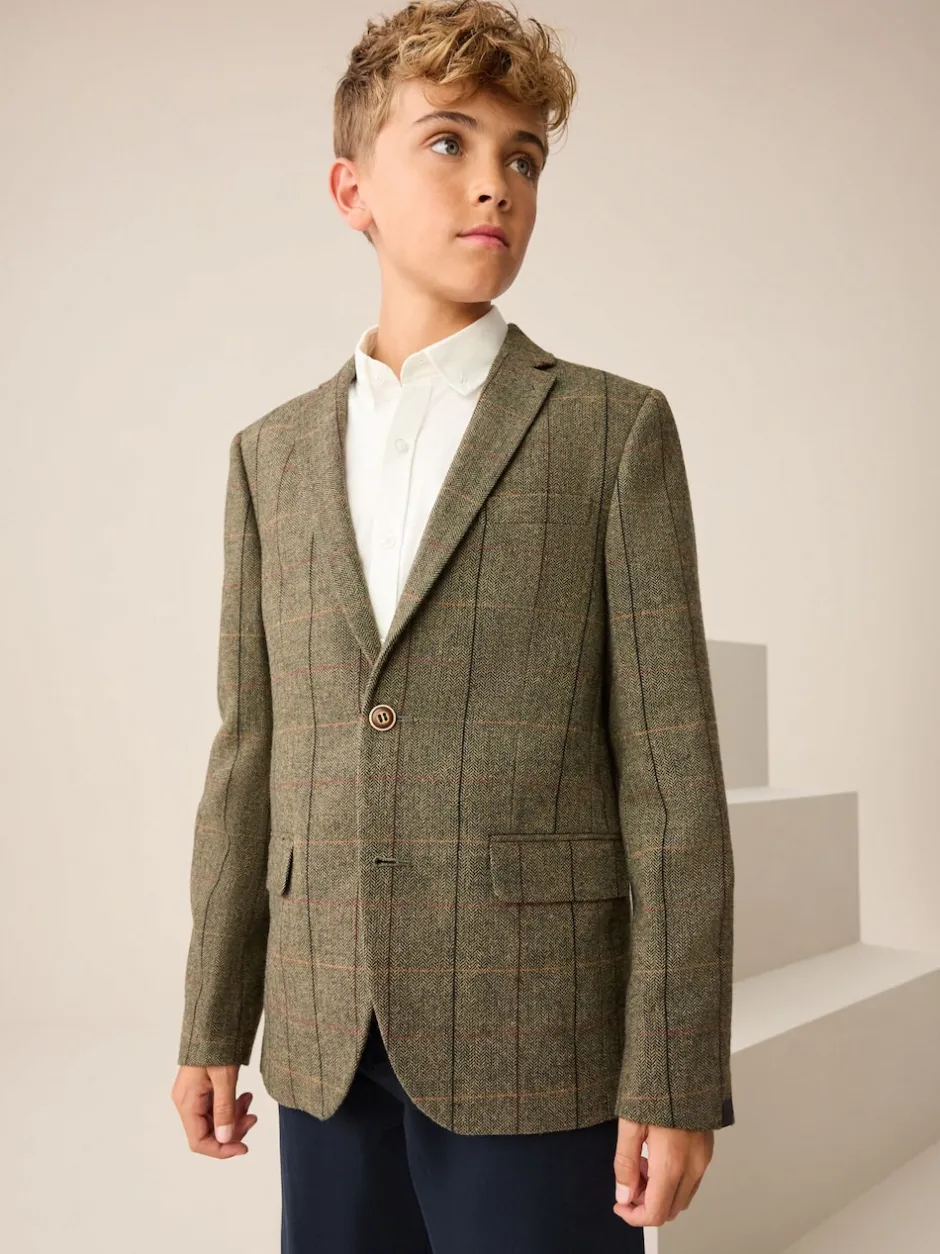 Next Carreaux vert/marron - Blazer (3-16ans) Online