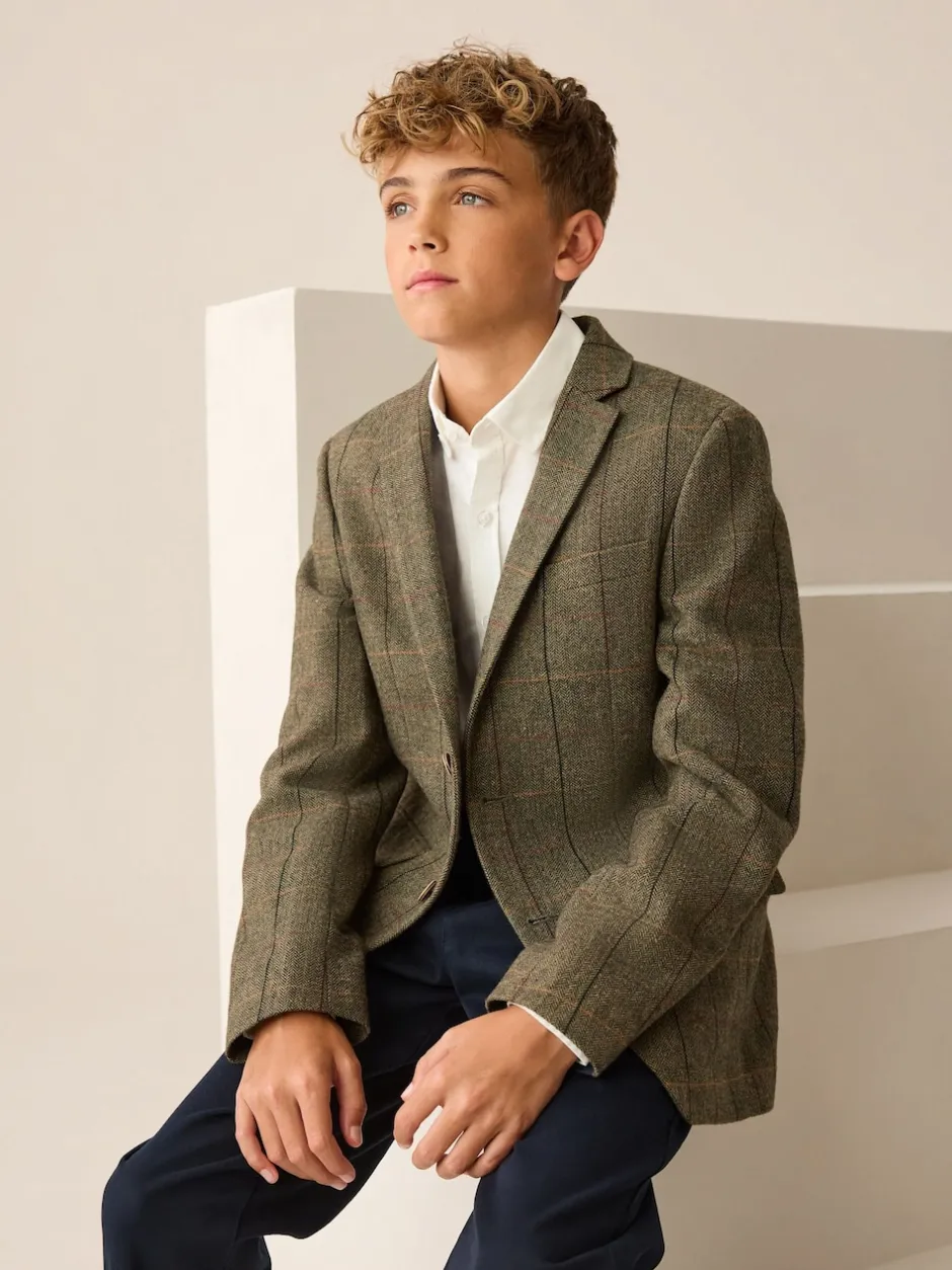 Next Carreaux vert/marron - Blazer (3-16ans) Online