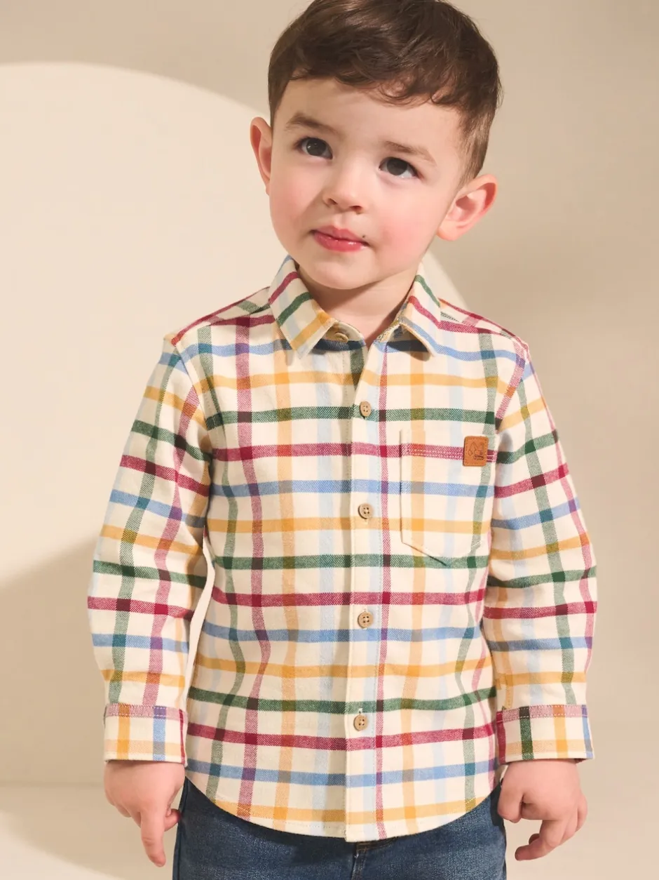 Next Carreaux vichy écru vif - Chemise Personnage Manches longues (3mois-7ans) Clearance
