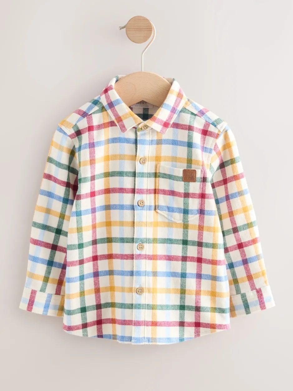 Next Carreaux vichy écru vif - Chemise Personnage Manches longues (3mois-7ans) Clearance