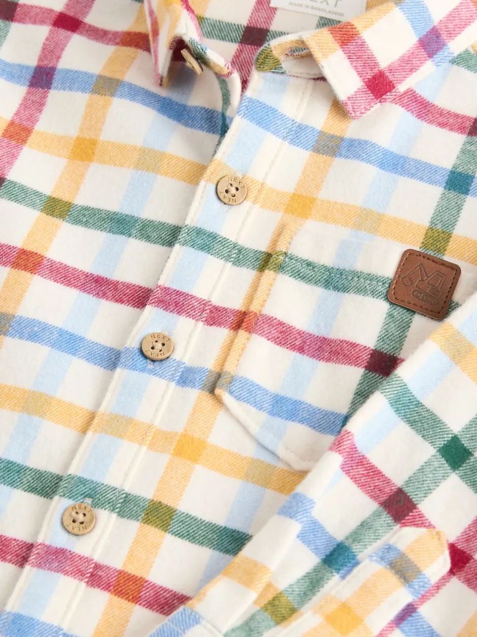 Next Carreaux vichy écru vif - Chemise Personnage Manches longues (3mois-7ans) Clearance
