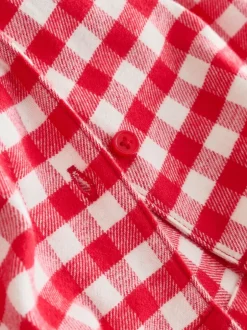 Next Carreaux vichy rouge / blanc - Pyjama Bouton à travers tissé (9mths-11yrs) Clearance