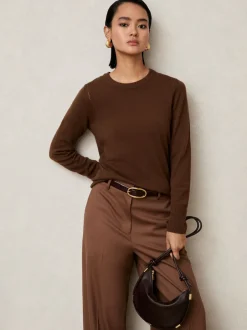 Reiss Ceinture à boucle ovale en cuir verni Drew Sale