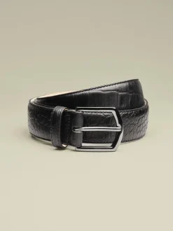 Charles Tyrwhitt Ceinture Made in England en cuir gaufré Outlet