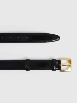 Reiss Ceinture en cuir à boucle carrée Belinda Sale