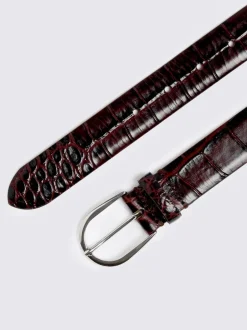 MOSS Ceinture croco italien Discount