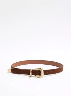 River Island Ceinture en daim à boucle bulle Best