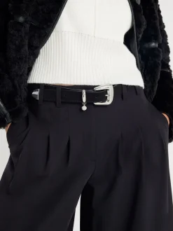 River Island Ceinture en daim à boucle bulle New