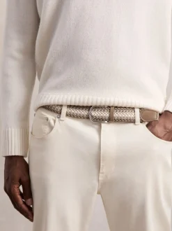 Reiss Ceinture tissée à rayures Ellis Discount