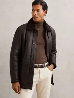 Reiss Ceinture tissée en cuir Carlton Sale