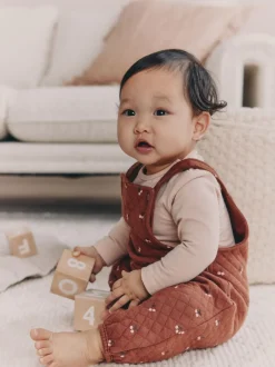 Next Cerise marron - Ensemble 2 pièces avec salopette matelassée et body bébé (0mois-3ans)