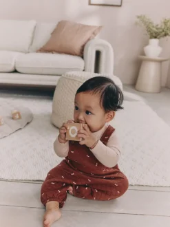 Next Cerise marron - Ensemble 2 pièces avec salopette matelassée et body bébé (0mois-3ans)