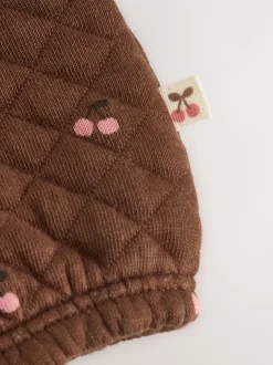 Next Cerise marron - Ensemble 2 pièces avec salopette matelassée et body bébé (0mois-3ans)