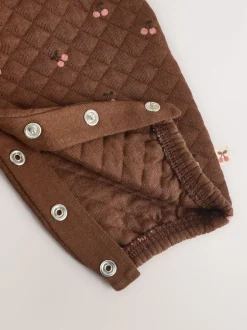 Next Cerise marron - Ensemble 2 pièces avec salopette matelassée et body bébé (0mois-3ans)