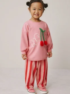 Next Cerise rembourrée rose - Ensemble haut à manches longues et pantalon barillet (3mois-7ans) Sale