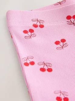 Next - Leggings évasés à côtes (3-16ans) Cerise rose/rouge Sale