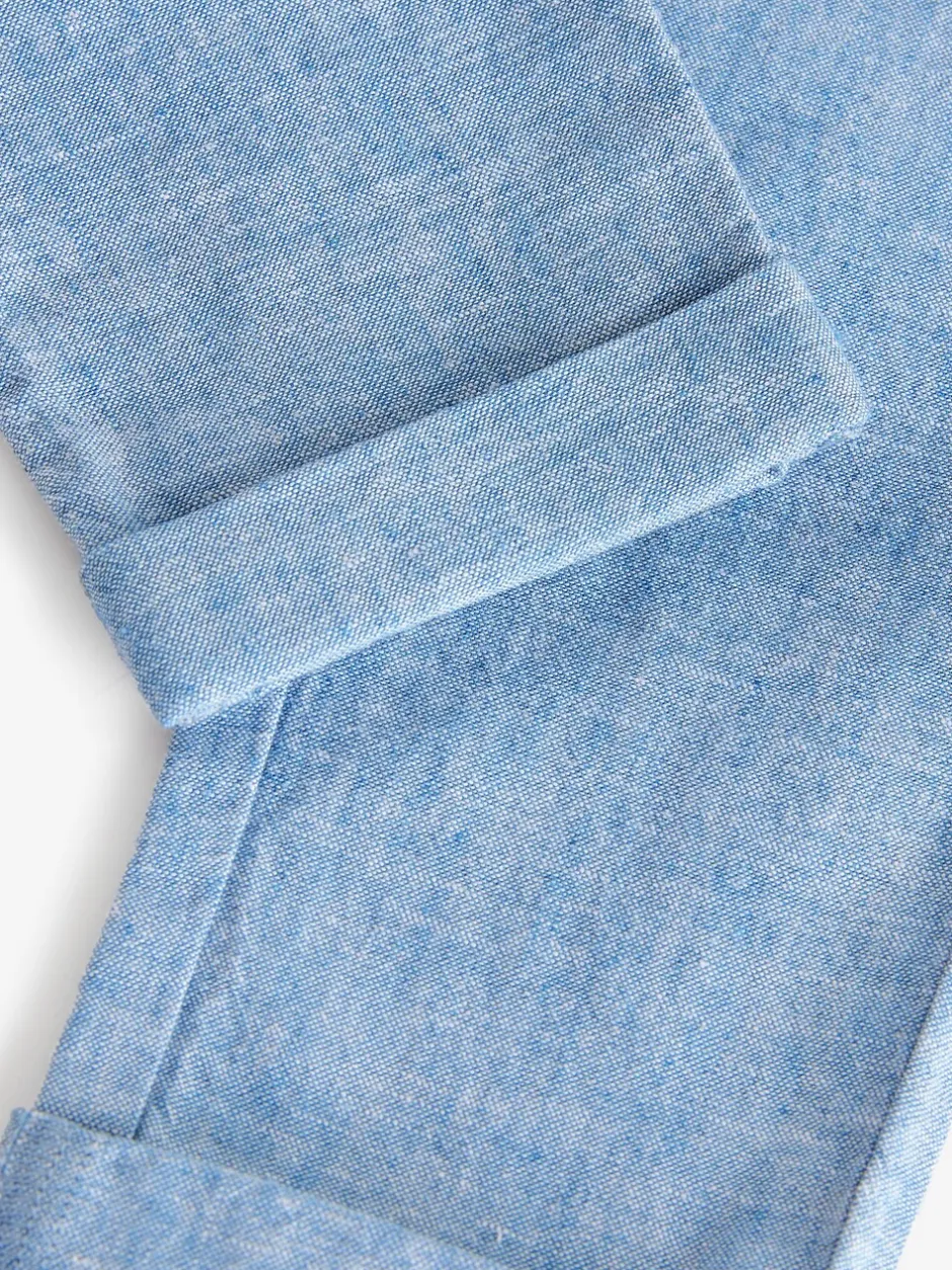Next Chambray bleu - Pantalon en lin Blend à enfiler (3mois-7ans) Hot