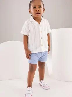Next - Short Chino (3mths-7yrs) Chambray bleu Clearance