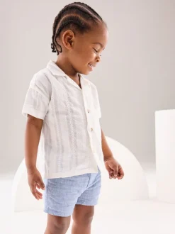 Next - Short Chino (3mths-7yrs) Chambray bleu Clearance