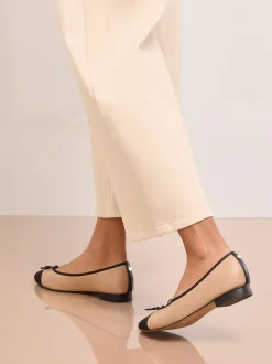 Lipsy chameau - Ballerines vernies à bout ouvert New