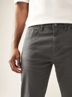 Next - Lit 1 place - Coupe ajustée Classic Jeans extensibles charbon de bois Discount