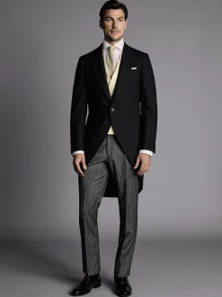Charles Tyrwhitt Costume du matin à chevrons coupe slim : manteau queue-de-pie Outlet