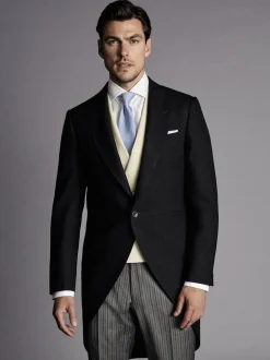 Charles Tyrwhitt Costume du matin à chevrons coupe slim : manteau queue-de-pie Outlet