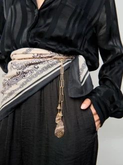 Aela Écharpe Modern Western noire Discount