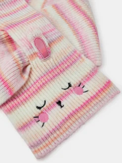 Angels By Accessorize Écharpe Filles à Rayures Lapin New