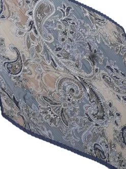 Aela Écharpe plissée motif paisley bleue Sale