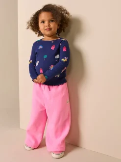 Next - T-shirt à manches longues en côtes (3mths-7yrs) Chats et chiens bleu marine Outlet