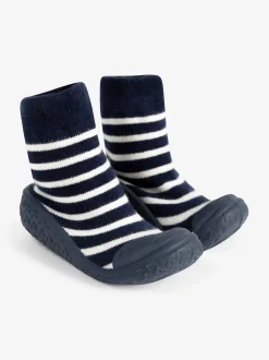 Jojo Maman Bébé Chaussettes de chaussons d’extérieur pour garçon à rayures Sale