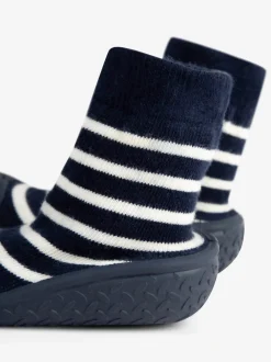 Jojo Maman Bébé Chaussettes de chaussons d’extérieur pour garçon à rayures Sale