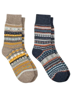 Totes Chaussons chaussettes Toasties Blend Fair Isle en laine pour homme Discount