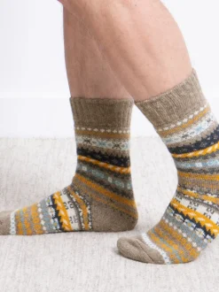 Totes Chaussons chaussettes Toasties Blend Fair Isle en laine pour homme Discount