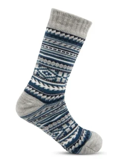 Totes Chaussons chaussettes Toasties Fair Isle doublés en sherpa pour homme Hot